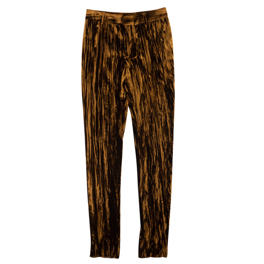 Women's Metallic Bronze Velvet Day Pants