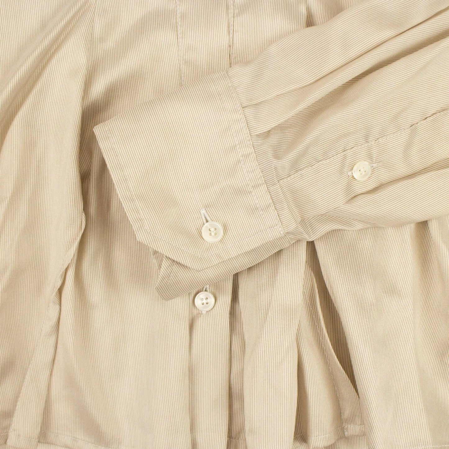 Unravel Project Silk Striped Button Down Shirt - Beige