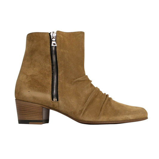 Amiri Suede Stack Ankle Boots - Tan