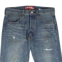 Junya Watanabe X Comme Des Garcons Stripe Patch Jeans - Blue