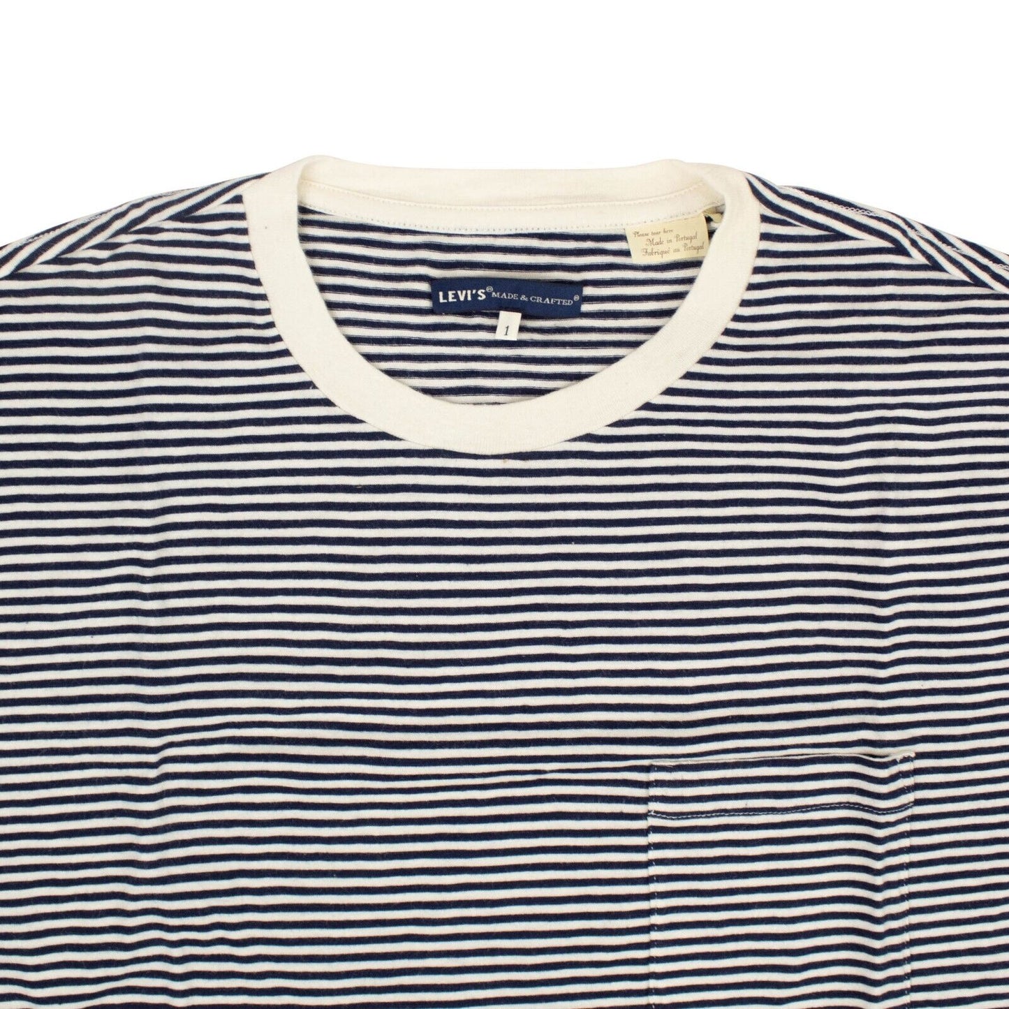 Levi'S Made & Crafted Striped Pocket T-Shirt - Navy/White