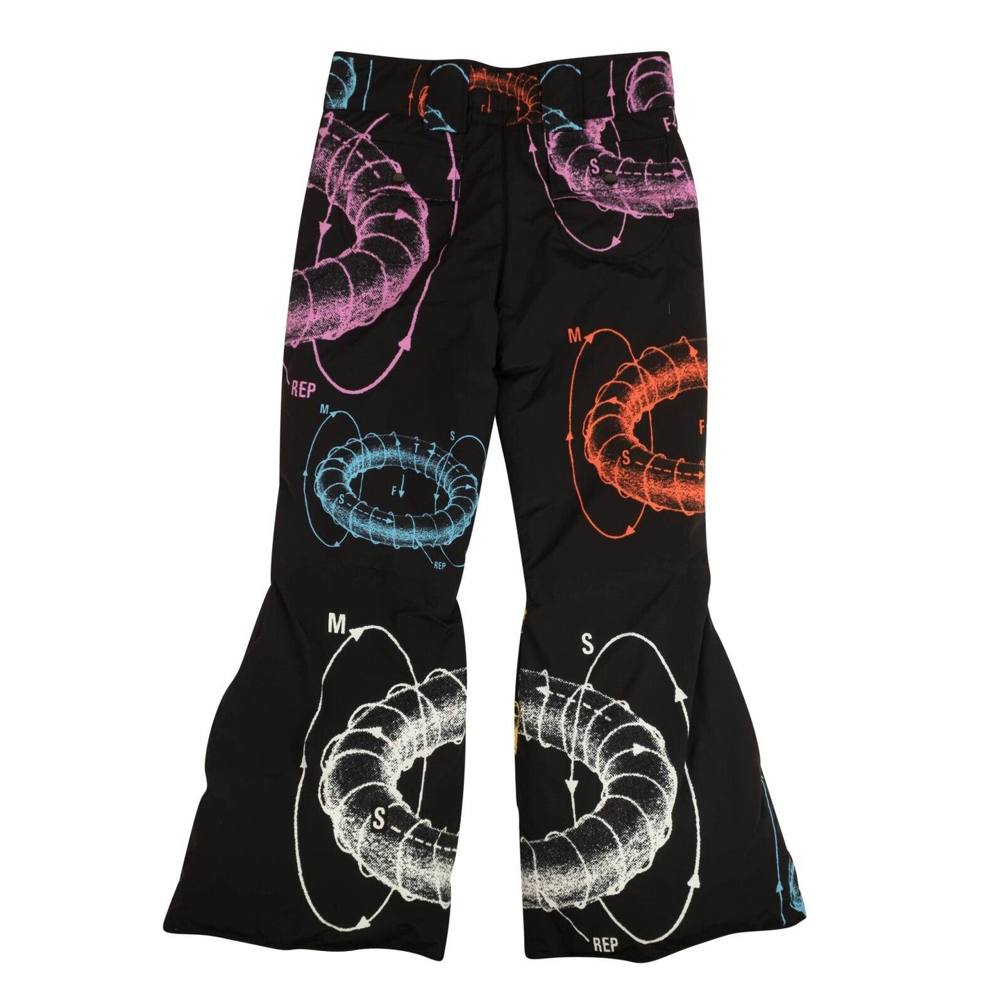 Msfts Rep Bell Bottom Antigravity Puffer Pants - Black/Multi