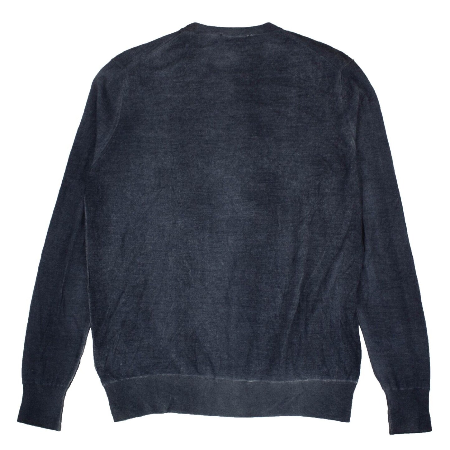 President'S Crewneck G.16 Wool Cashmere Hand Print - Navy