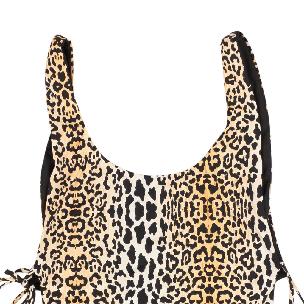 Reine Olga Leopard One Piece Swimsuit - Black/Brown