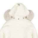 Women's Pearl White Bomber Down Jacket