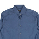 Blue Denim Button Down Dress Shirt