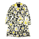 White Yellow And Black Shoulder Mac Coat