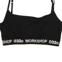 032C Logo Classic Bralette - Black