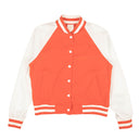 Anna Sui Snap Baseball Jacket - Orange/White