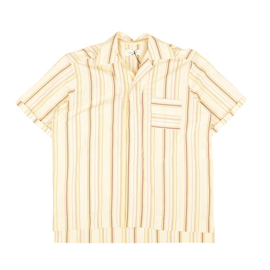 Pale Yellow Tobacco Havana Short Sleeve Shirt