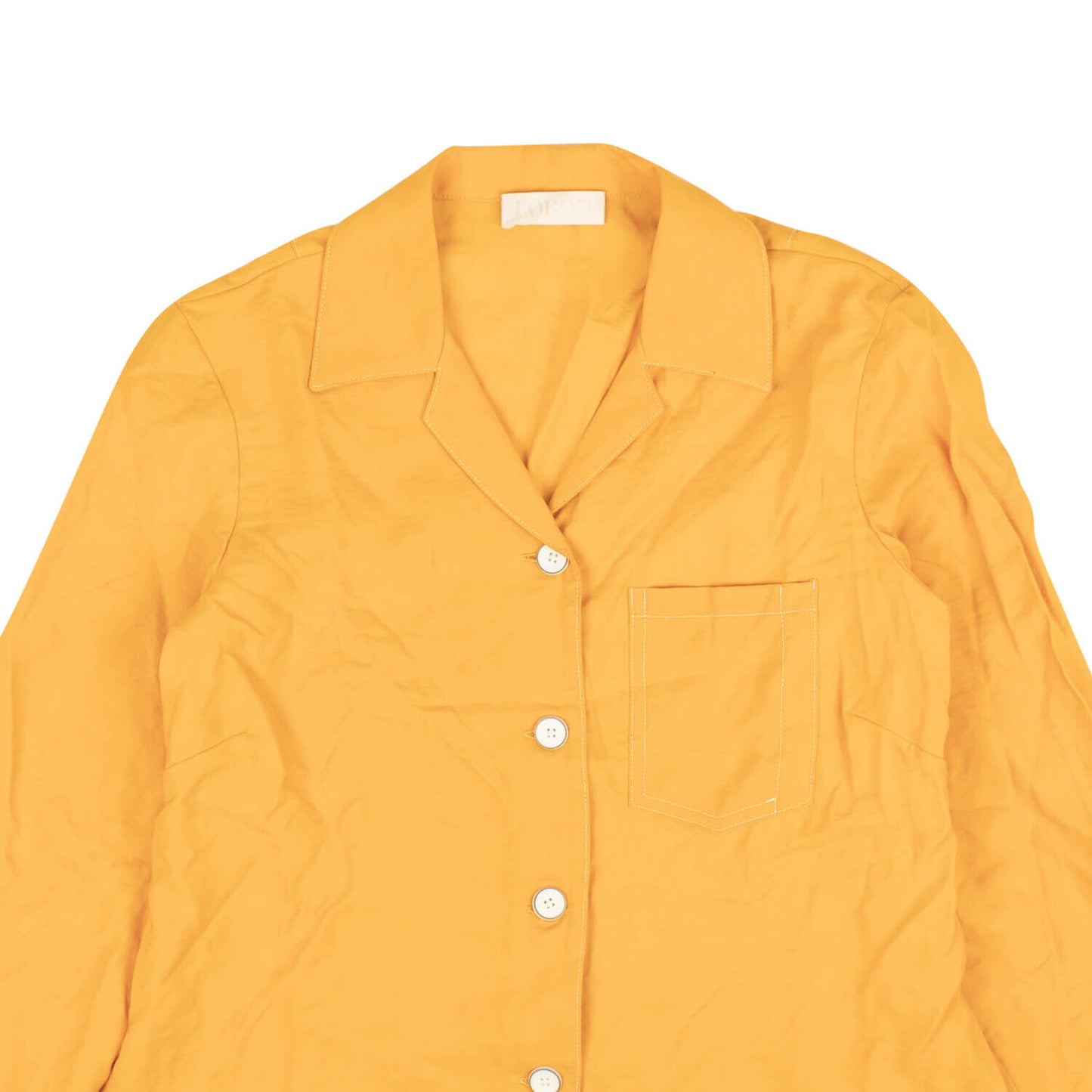 Lorod Marigold Long Sleeve Bowling Shirt - Yellow