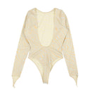 Maisie Wilen Bodysuit - Beige/Blue