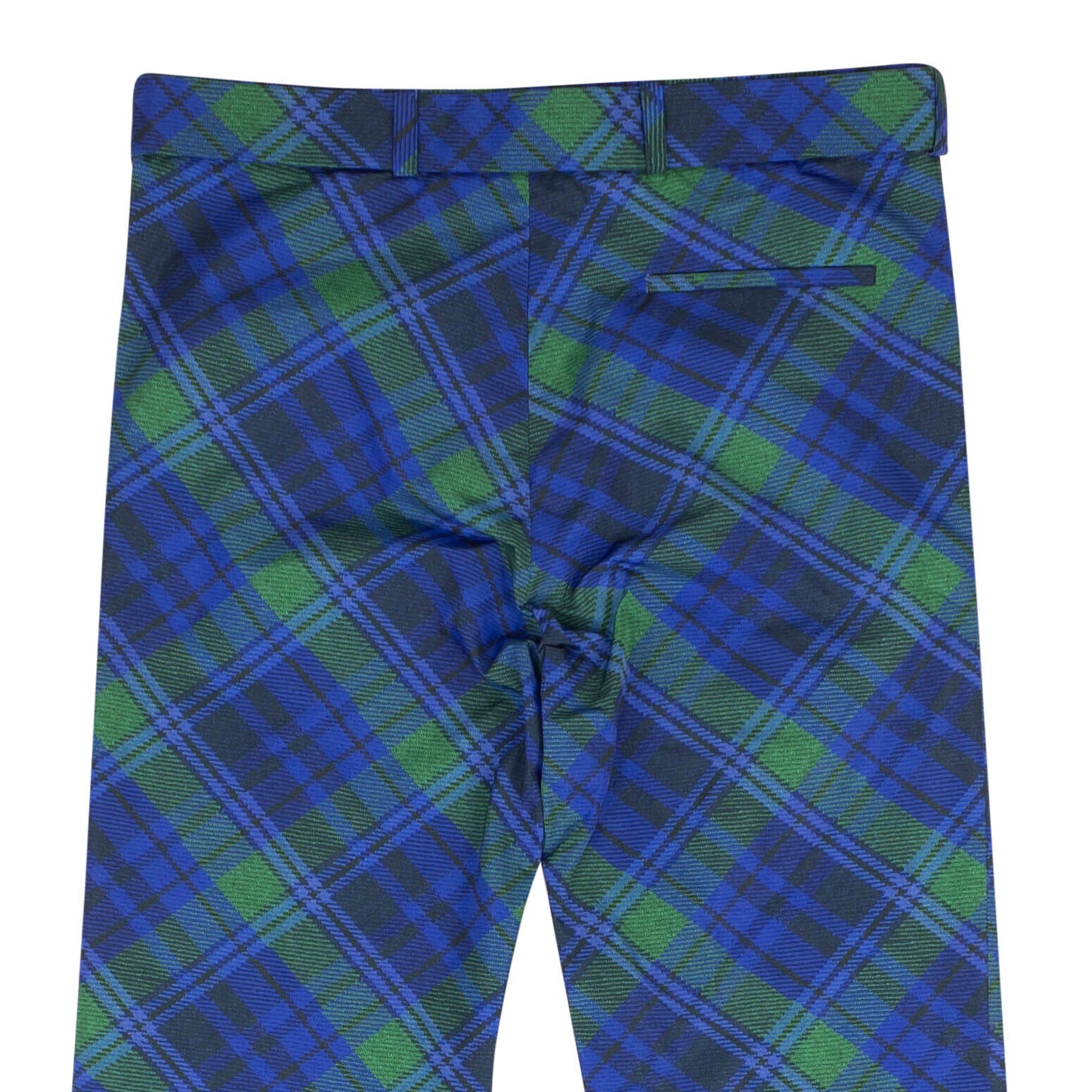 Stefan Cooke Studded Tartan Print Trousers - Blue/Green