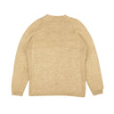 Camel Swans Crochet Front Sweater