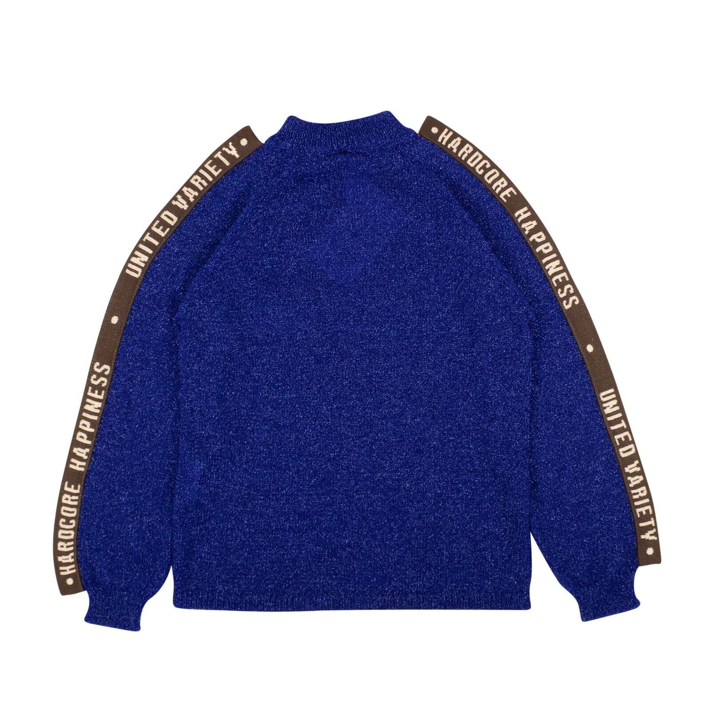 Survival Of The Fashionest Glitter Slogan Sweater - Blue