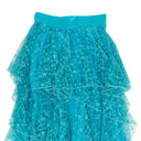 Rodarte Floral Lace Asymmetrical Skirt - Teal