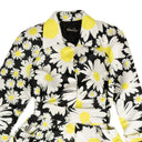 White Yellow And Black Shoulder Mac Coat