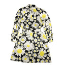 White Yellow And Black Shoulder Mac Coat