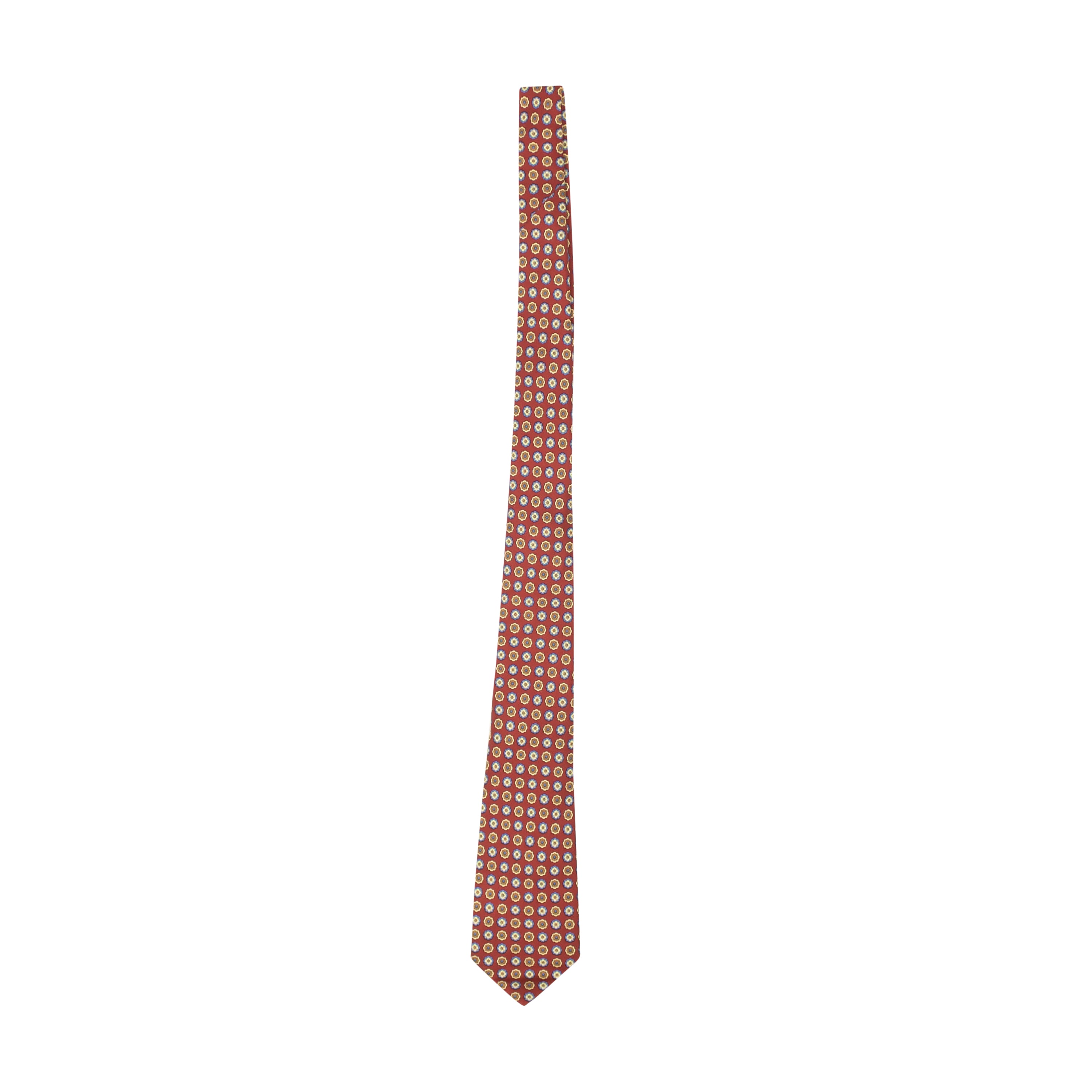 Brioni Silk Handmade Flowers Tie - Red
