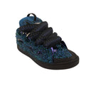 Blue Low Top Curb Lace Up Sneakers