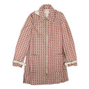 Marni Women's Beige And Red Nylon Zip-Up Checked Jacket