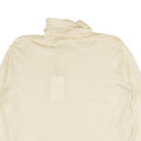 White Long Sleeve Twist Silk Blend Turtleneck
