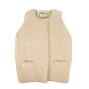 MARNI Sleeveless Lamb Fur Jacket - Off White