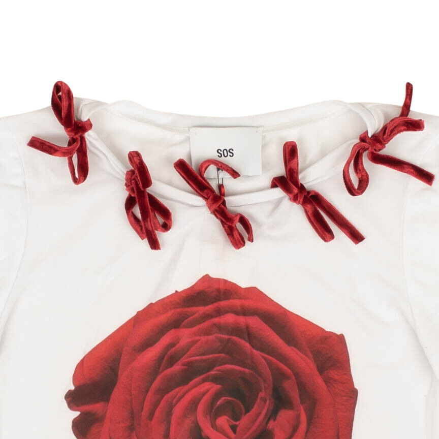 Steve Smith Sos Short Sleeve Rose Bow T-Shirt - White