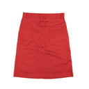 Red Straight Pencil Skirt