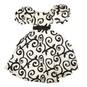 Rodarte Cloque Swirl Dress - Black/White