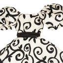 Rodarte Cloque Swirl Dress - Black/White