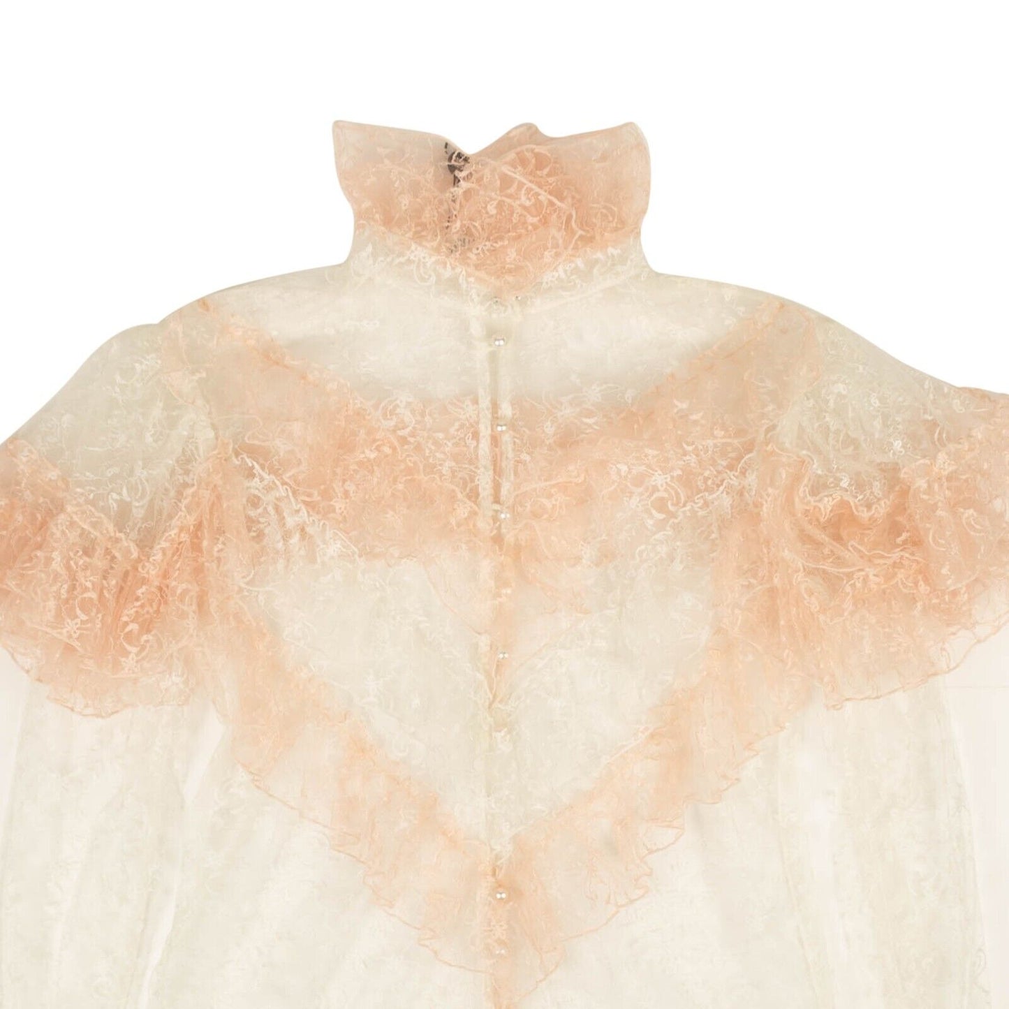 Rodarte Pink & White Floral Tulle Blouse - Pink/White