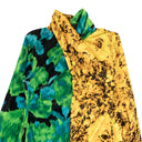 Richard Quinn Moire Twisted Dress - Sunflower/Green