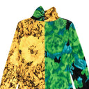 Richard Quinn Moire Twisted Dress - Sunflower/Green