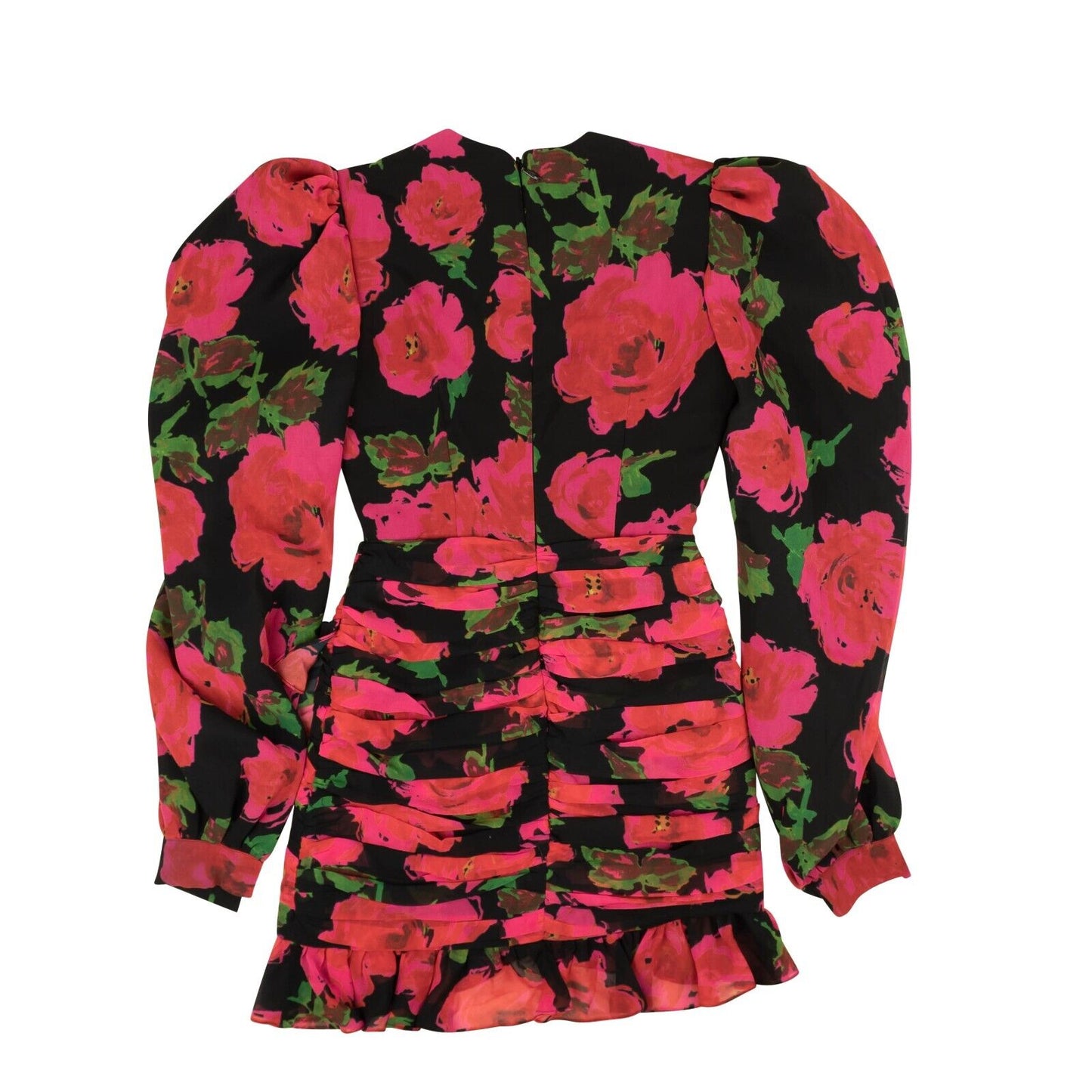 Richard Quinn Rara Floral Dress - Fuchsia Pink