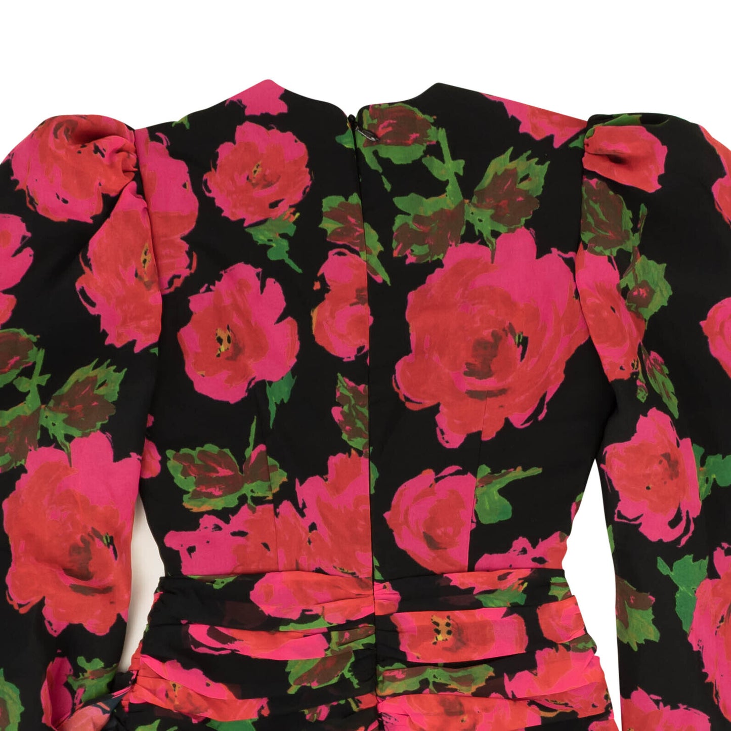 Richard Quinn Rara Floral Dress - Fuchsia Pink