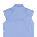 Blue Casual Padded Sleeveless Shirt