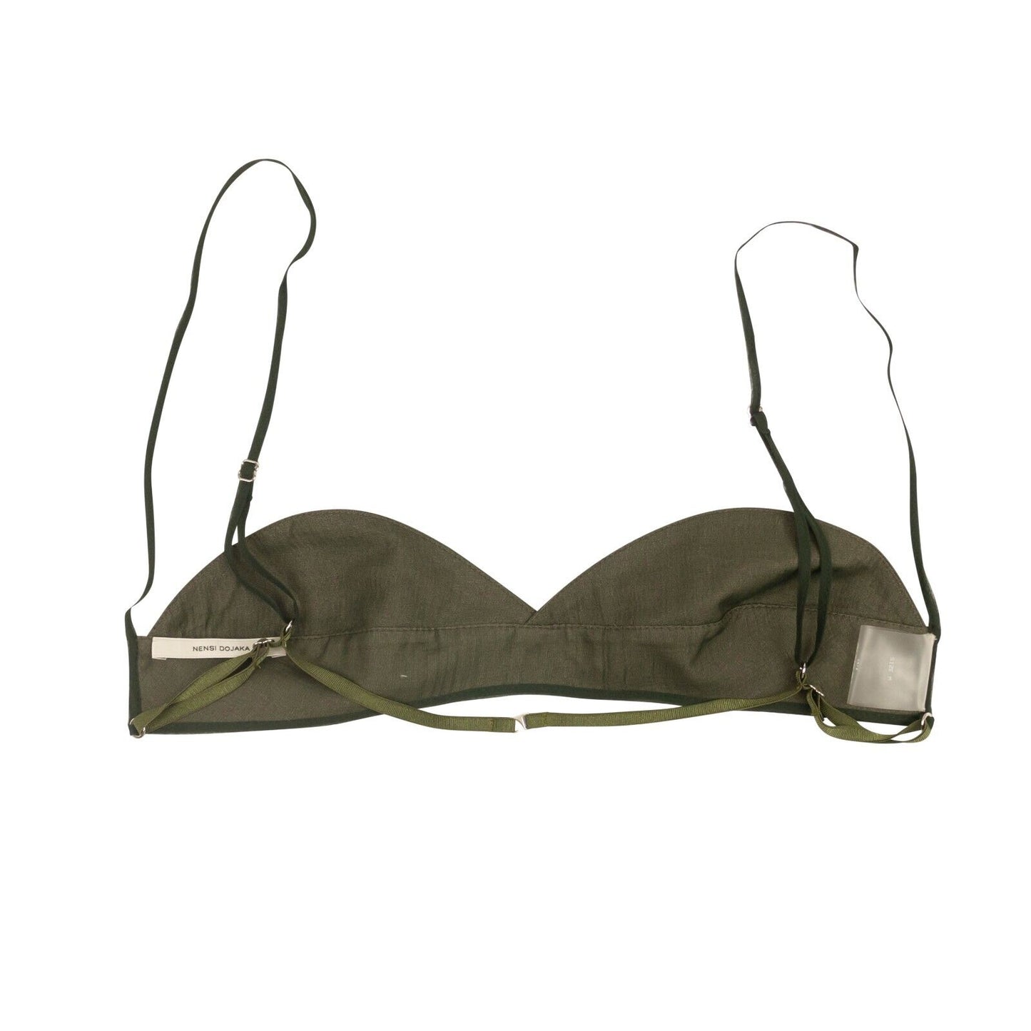 Nensi Dojaka Green Silk Blend Bra - Green