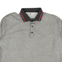 Grey Imitation Taped Polo Shirt
