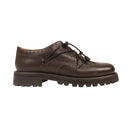 Dark Brown Leather Code Tip Shoes