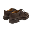 Dark Brown Leather Code Tip Shoes