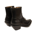 Ion Pointed Leather Ankle Boots - Black