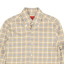 Isaia Napoli Plaid Cotton Slim Fit Shirt - Camel