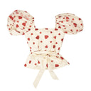Rodarte Glitter Heart Cinched Blouse - White/Red