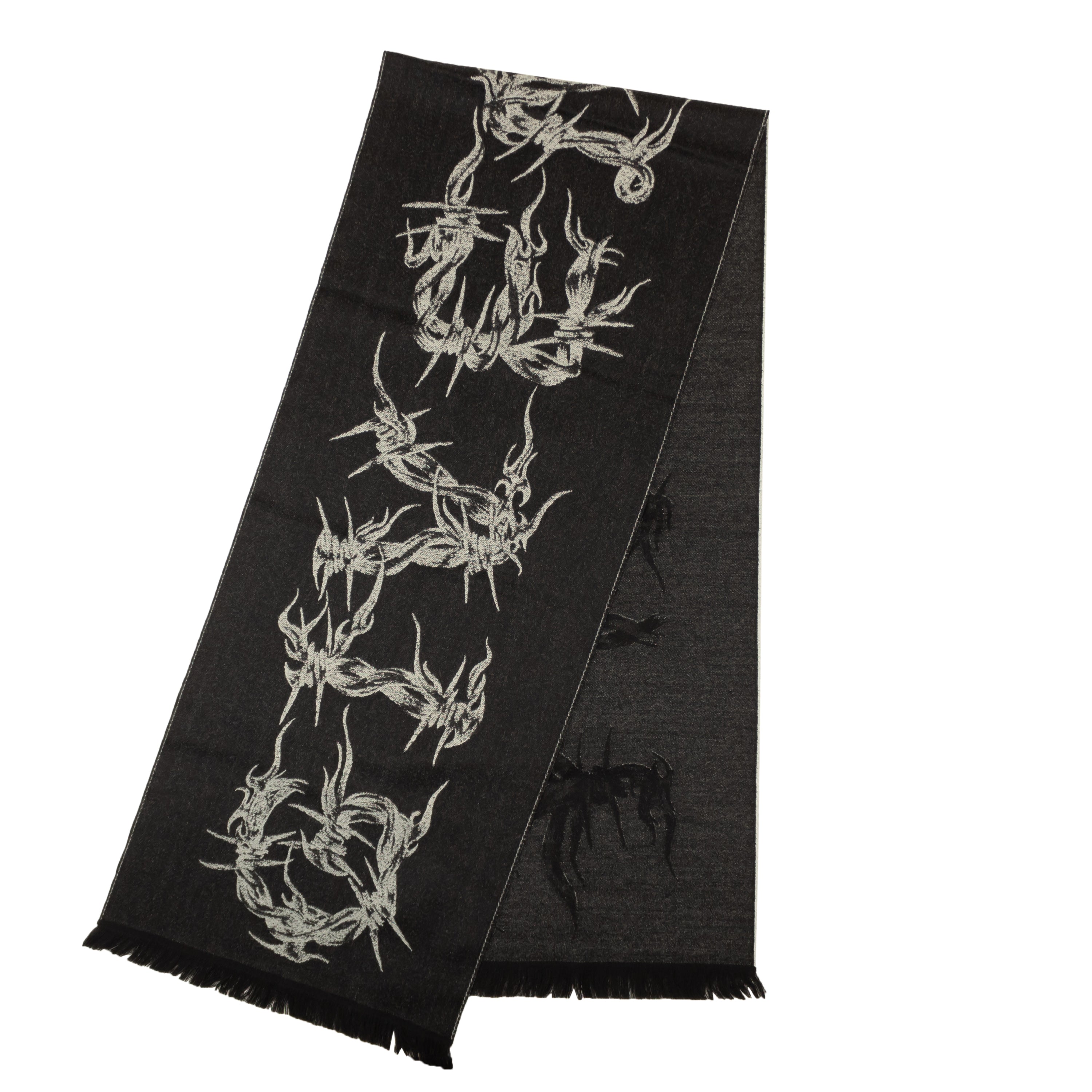 Givenchy Chain Pattern Knit Scarf - Black