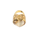 Ambush Heart Box Crystal Ring - Silver