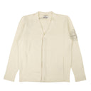 Stone Island Wool Blend Button V-Neck - Off-White