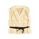 Tan Genuine Mink Fur Vest