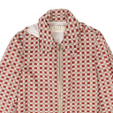 Marni Women's Beige And Red Nylon Zip-Up Checked Jacket