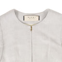 Marni Zip Linen Woven Jacket - Gray